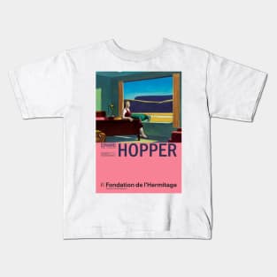 Edward Hopper - Western Motel - Minimalist Exhibition Art Poster Kids T-Shirt